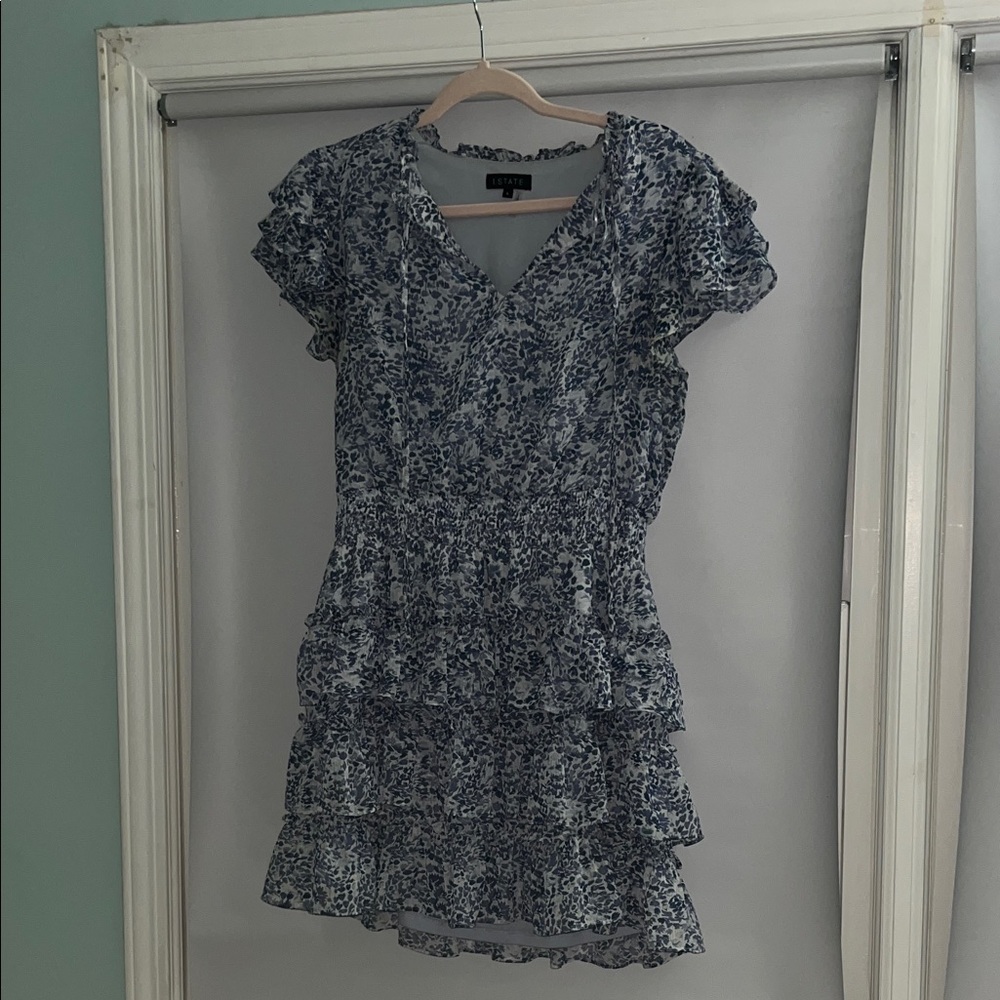 1. State Blue Floral Mini Dress